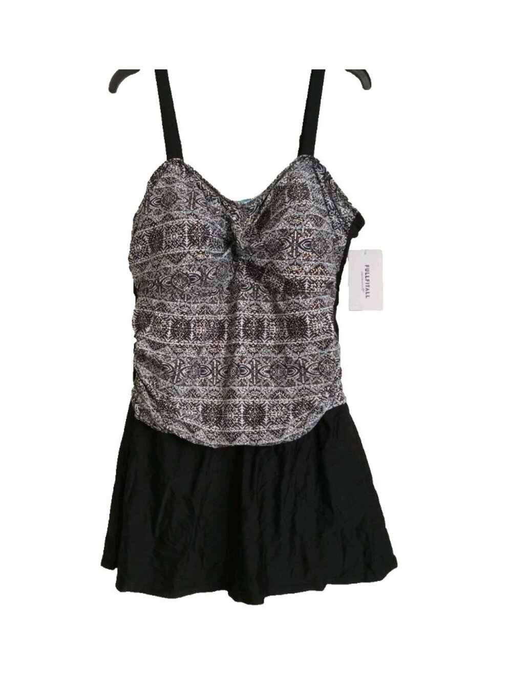 FullFitAll One Piece Swimsuit Tankini w/att Panty/Blouson skirt Plus Sz Women 24